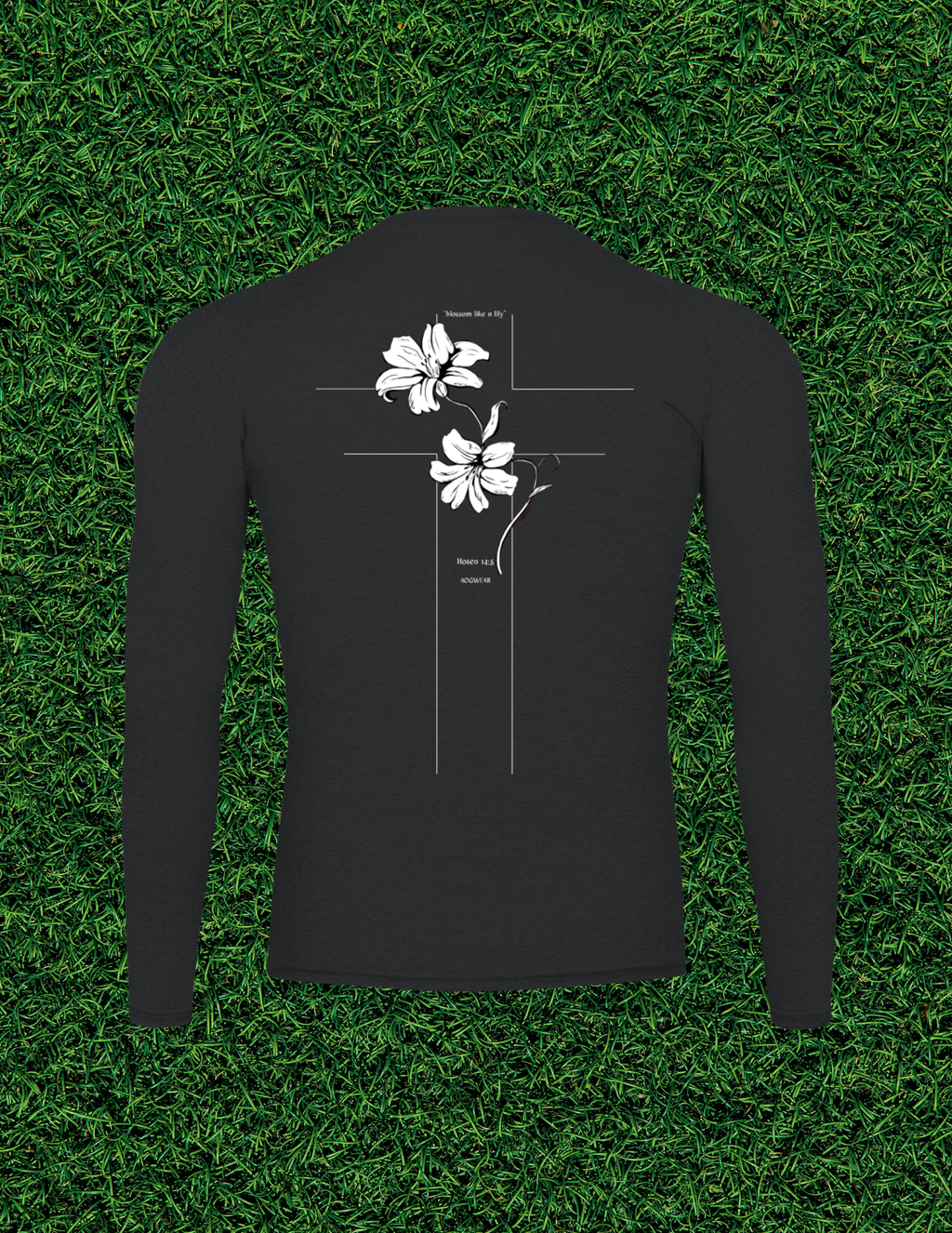 AOGWEAR "BLOSSOM LIKE A LILY" PERFORMANCE LONG SLEEVE T-SHIRT.