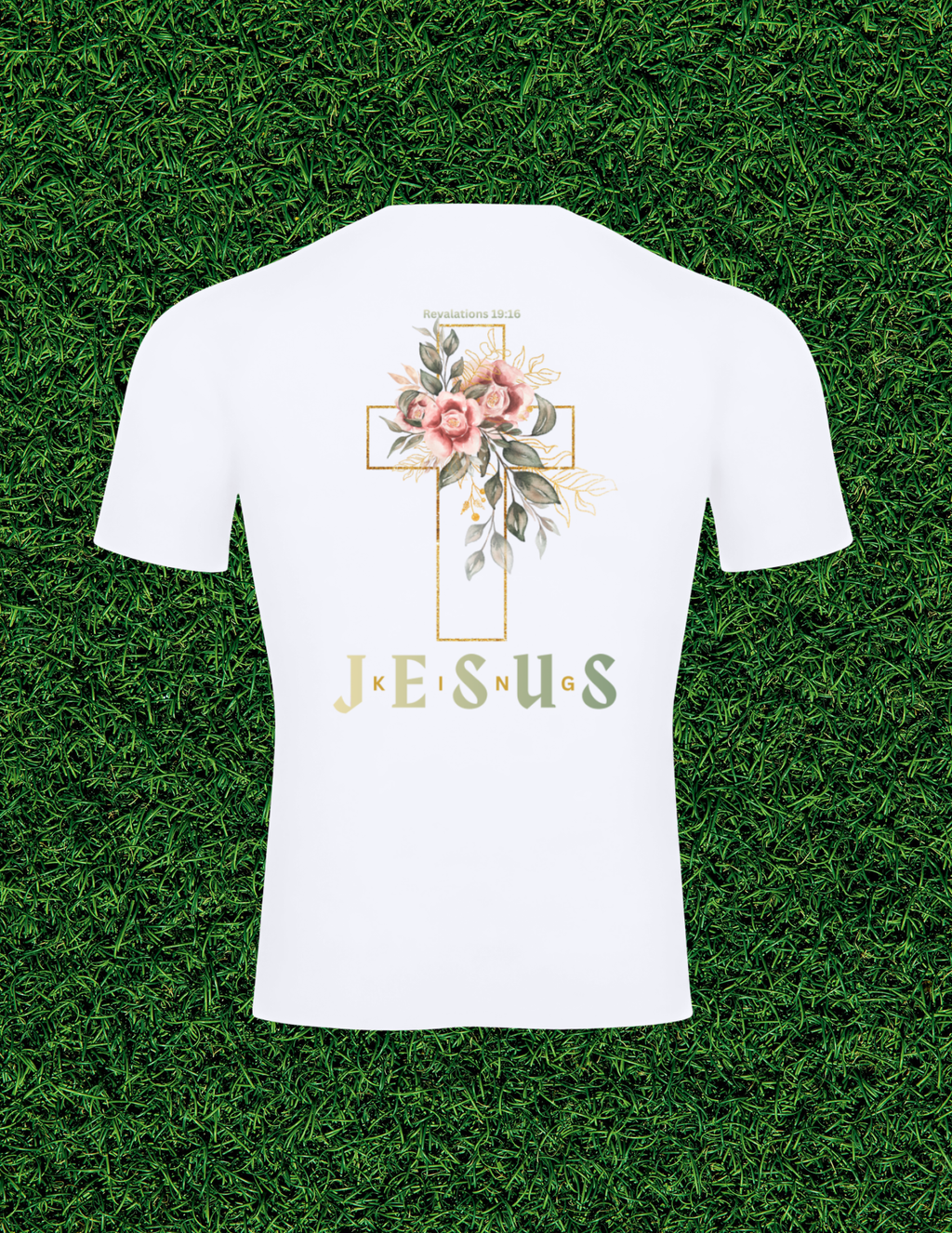 AOGWEAR "JESUS IS KING" PERFORMANCE SHORT SLEEVE T-SHIRT.