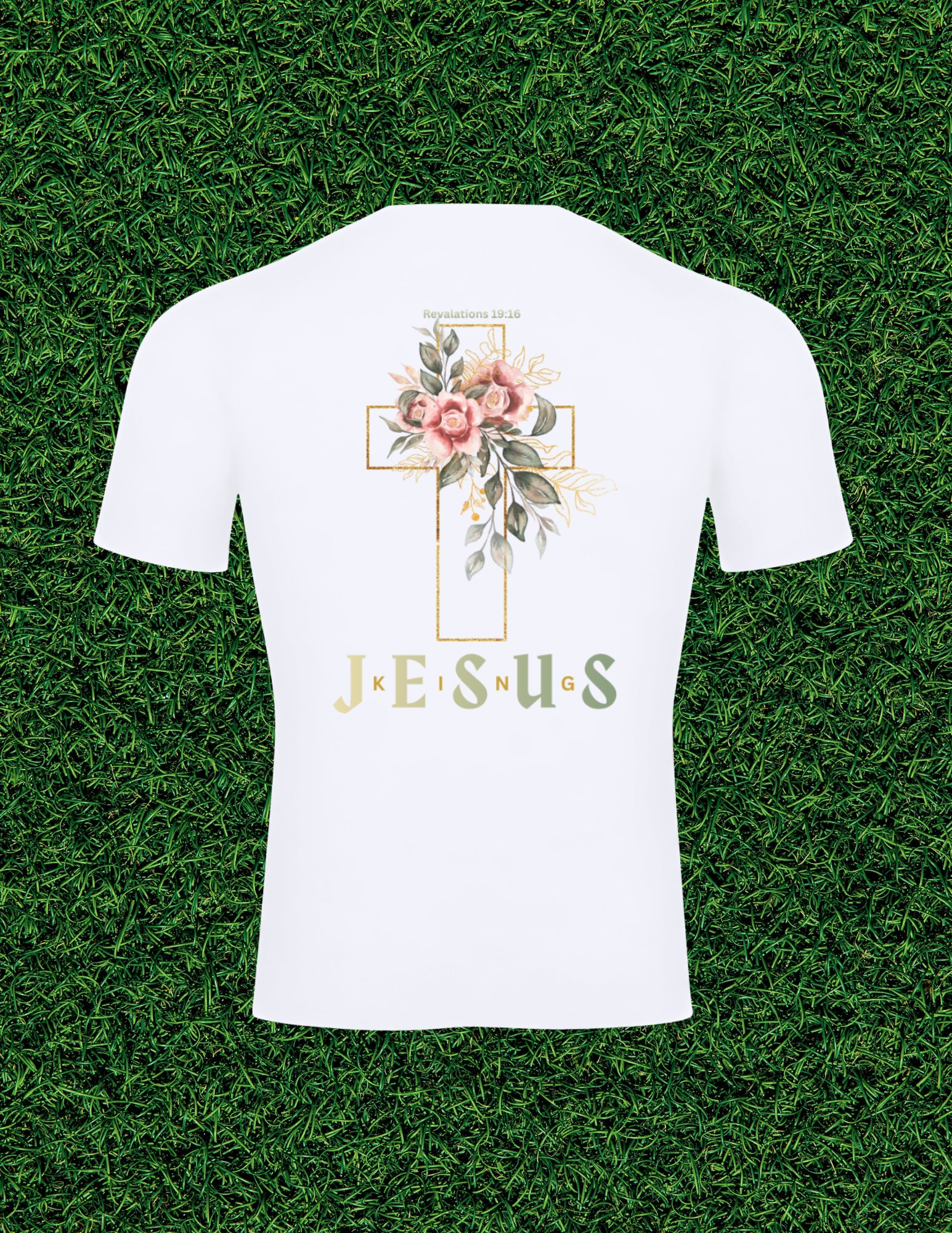 AOGWEAR "JESUS IS KING" PERFORMANCE SHORT SLEEVE T-SHIRT.