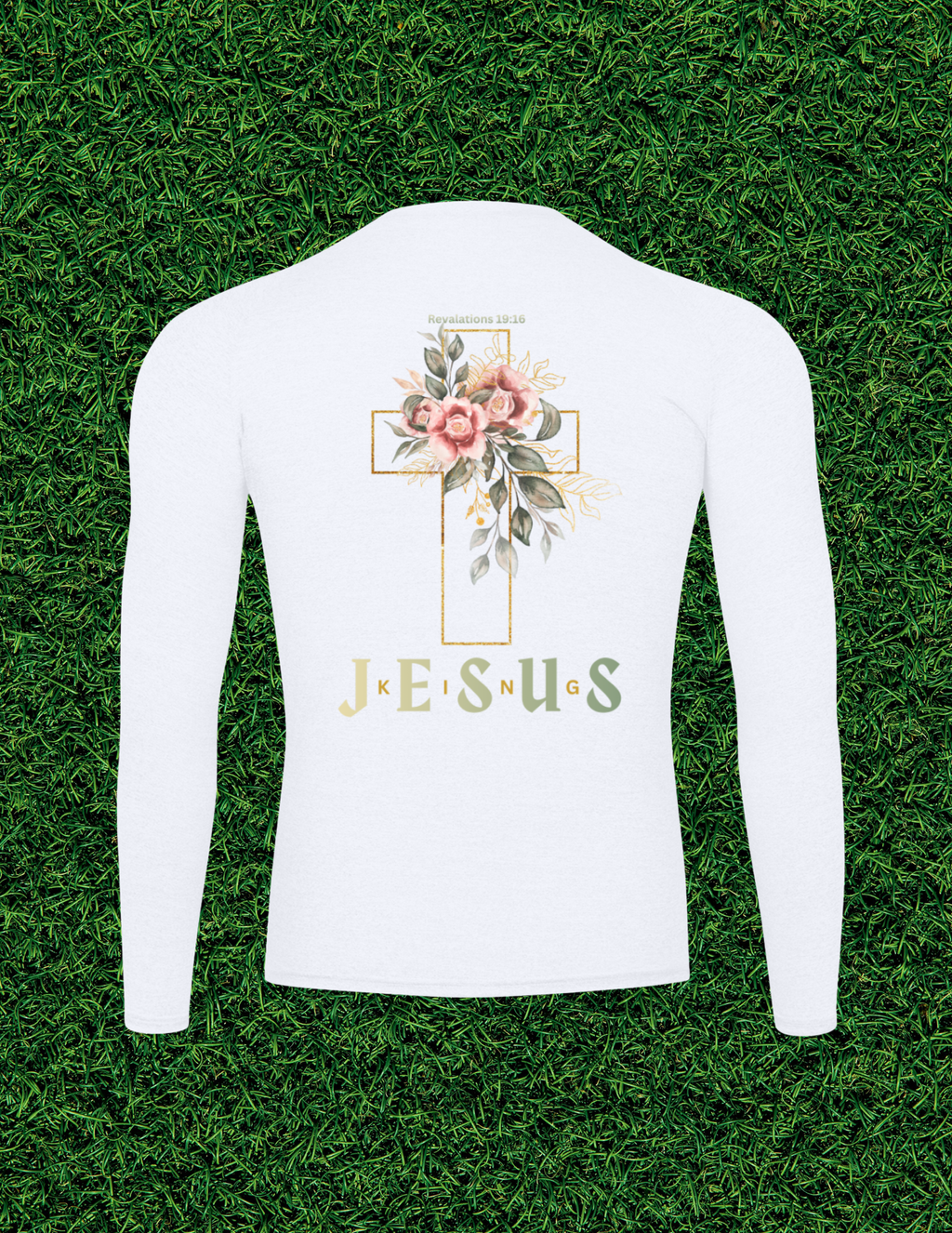 AOGWEAR "JESUS IS KING" PERFORMANCE LONG SLEEVE T-SHIRT.