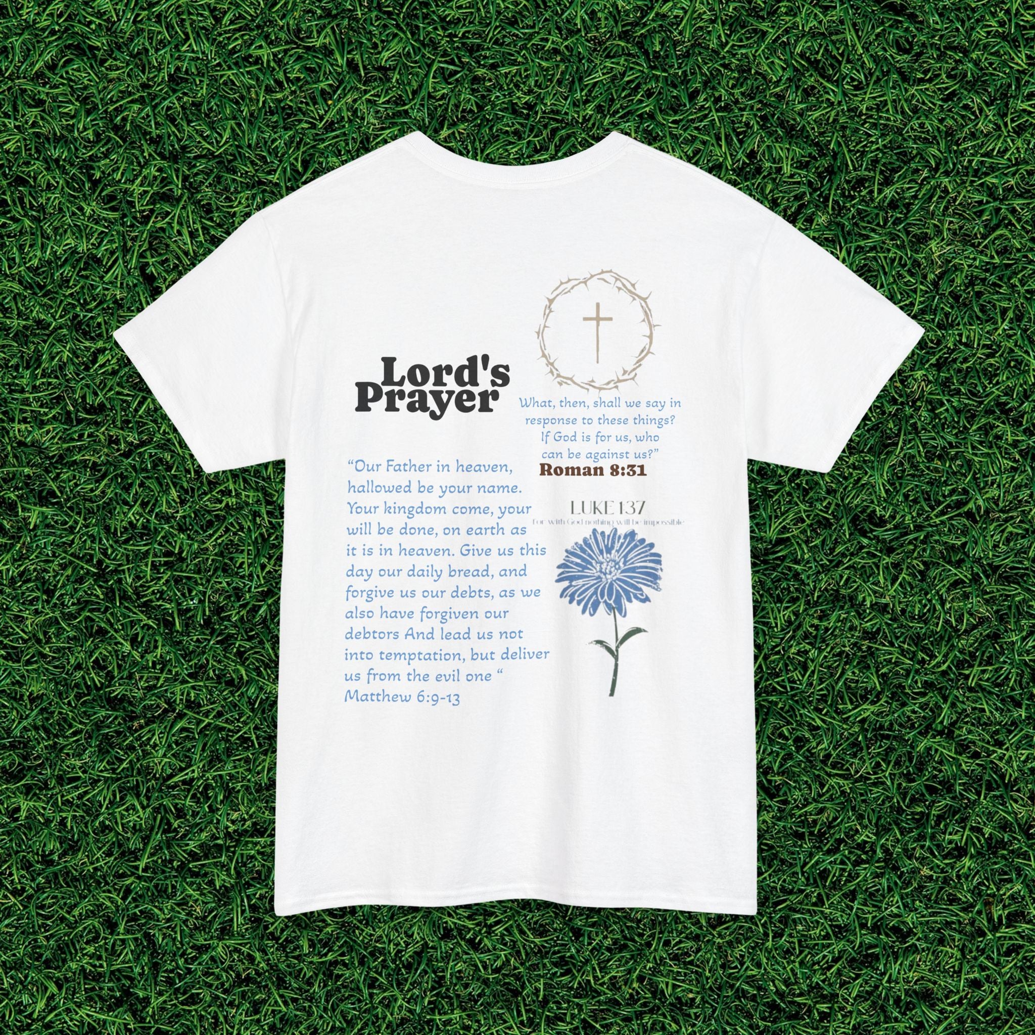 AOGWEAR "LORD'S PRAYER" VARIETY COLOR DESIGN EDITION. CHRISTIAN-INSPIRED FAITH. Shirt type: Heavy cotton T-shirt