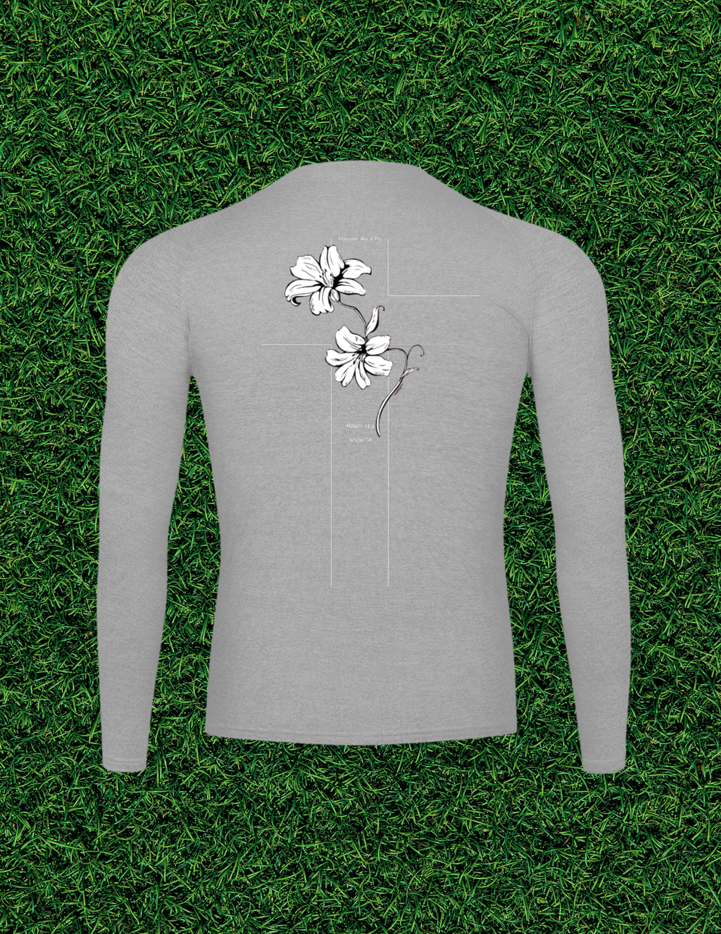 AOGWEAR "BLOSSOM LIKE A LILY" PERFORMANCE LONG SLEEVE T-SHIRT.