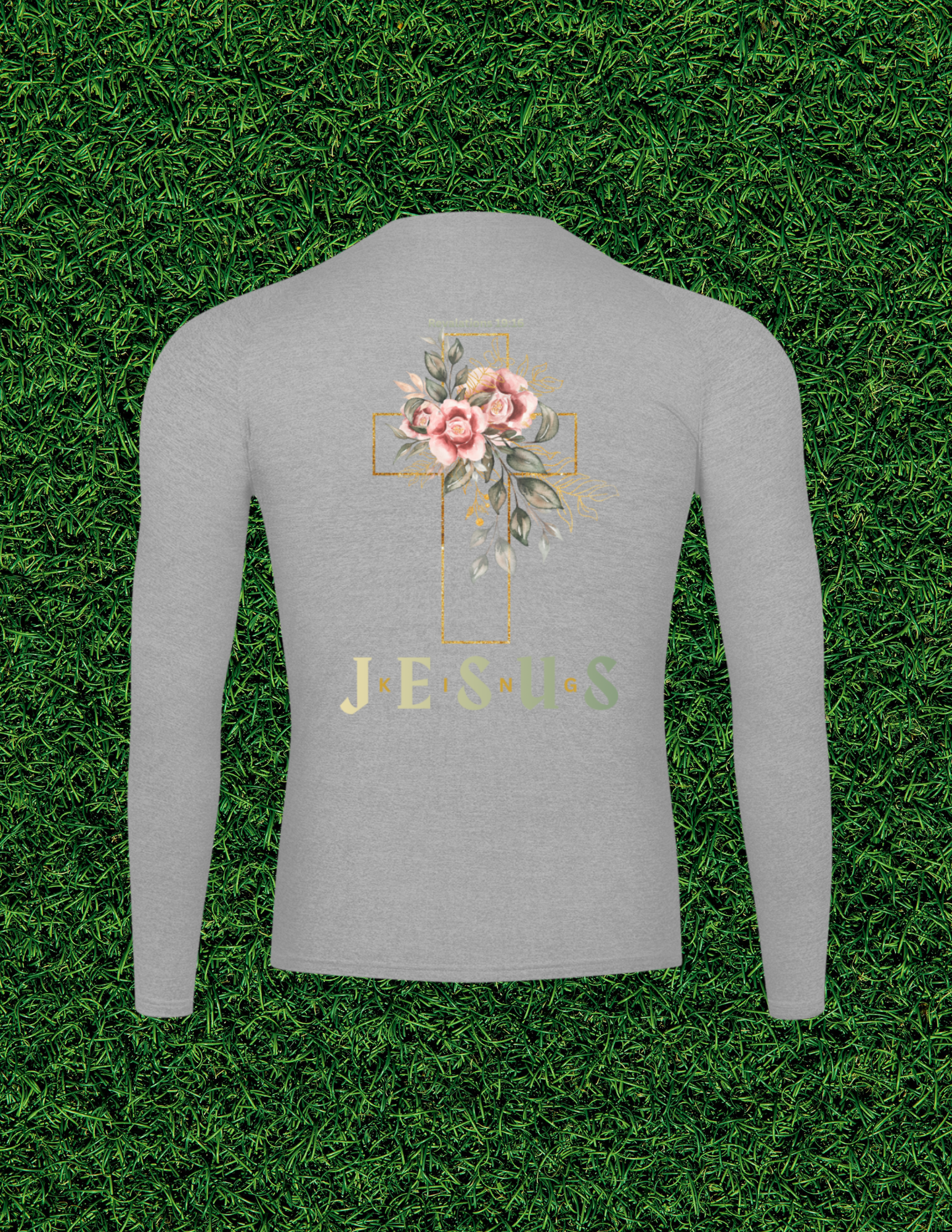 AOGWEAR "JESUS IS KING" PERFORMANCE LONG SLEEVE T-SHIRT.