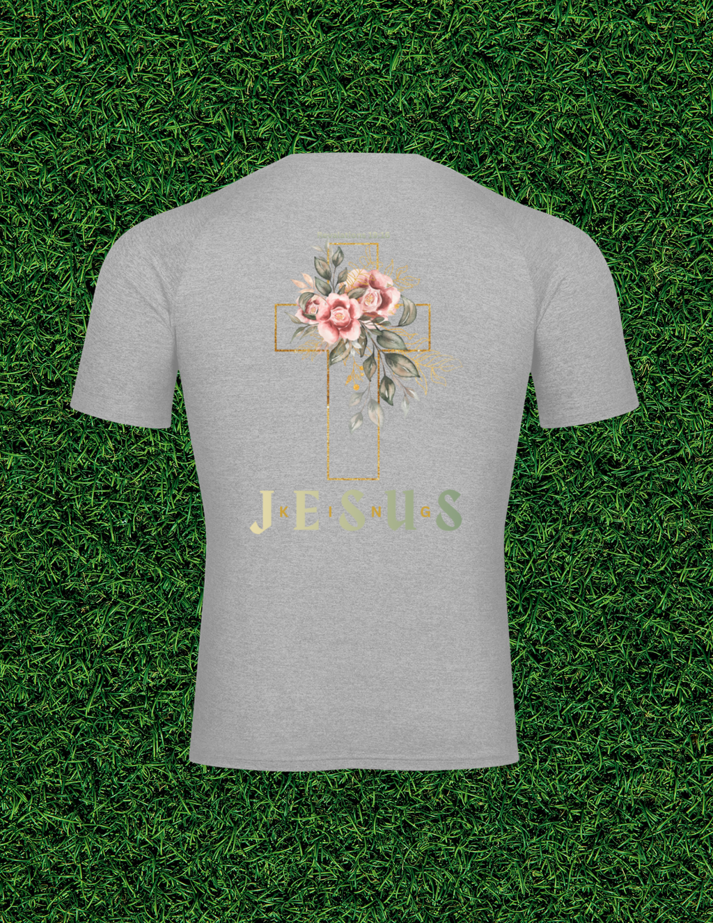 AOGWEAR "JESUS IS KING" PERFORMANCE SHORT SLEEVE T-SHIRT.