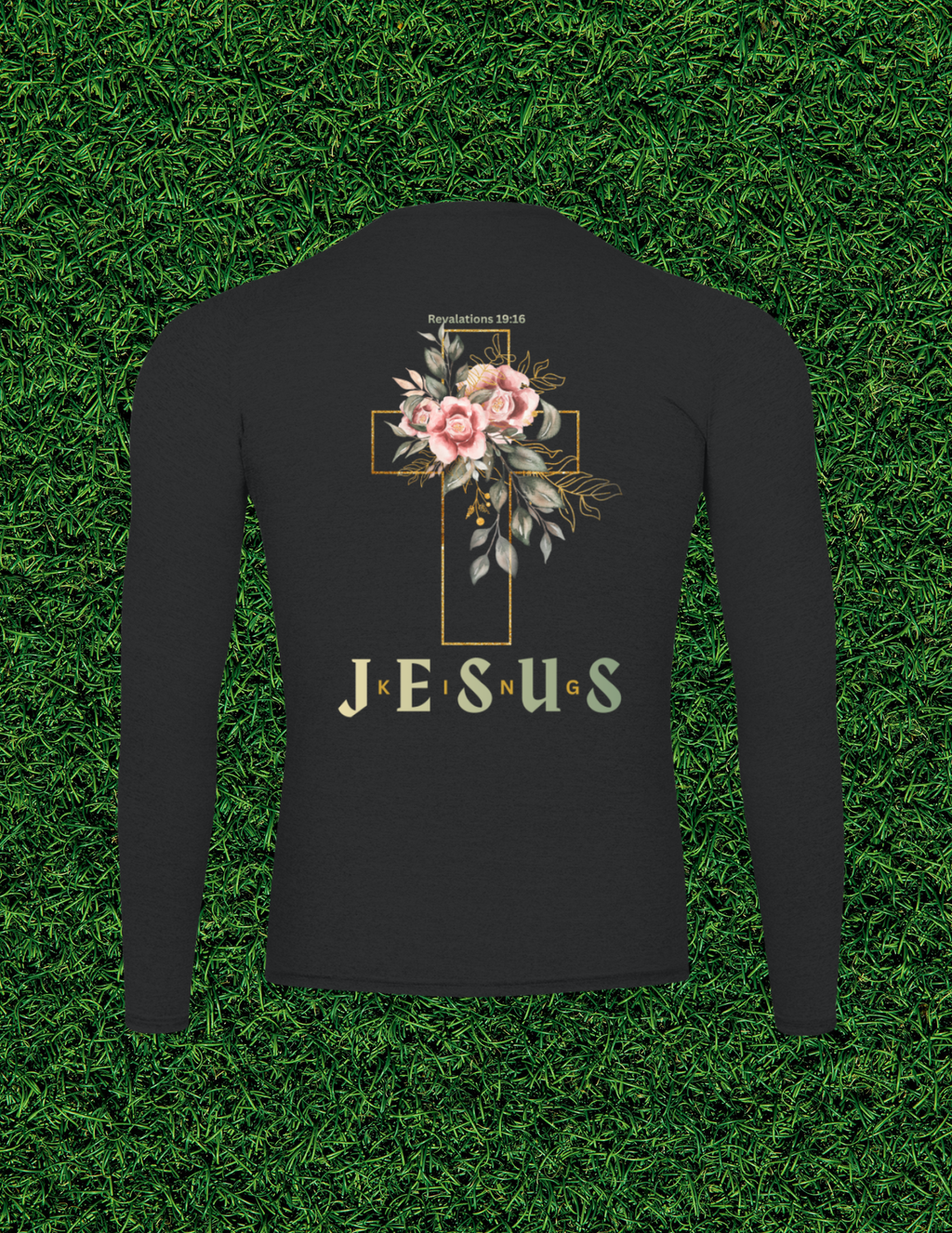AOGWEAR "JESUS IS KING" PERFORMANCE LONG SLEEVE T-SHIRT.