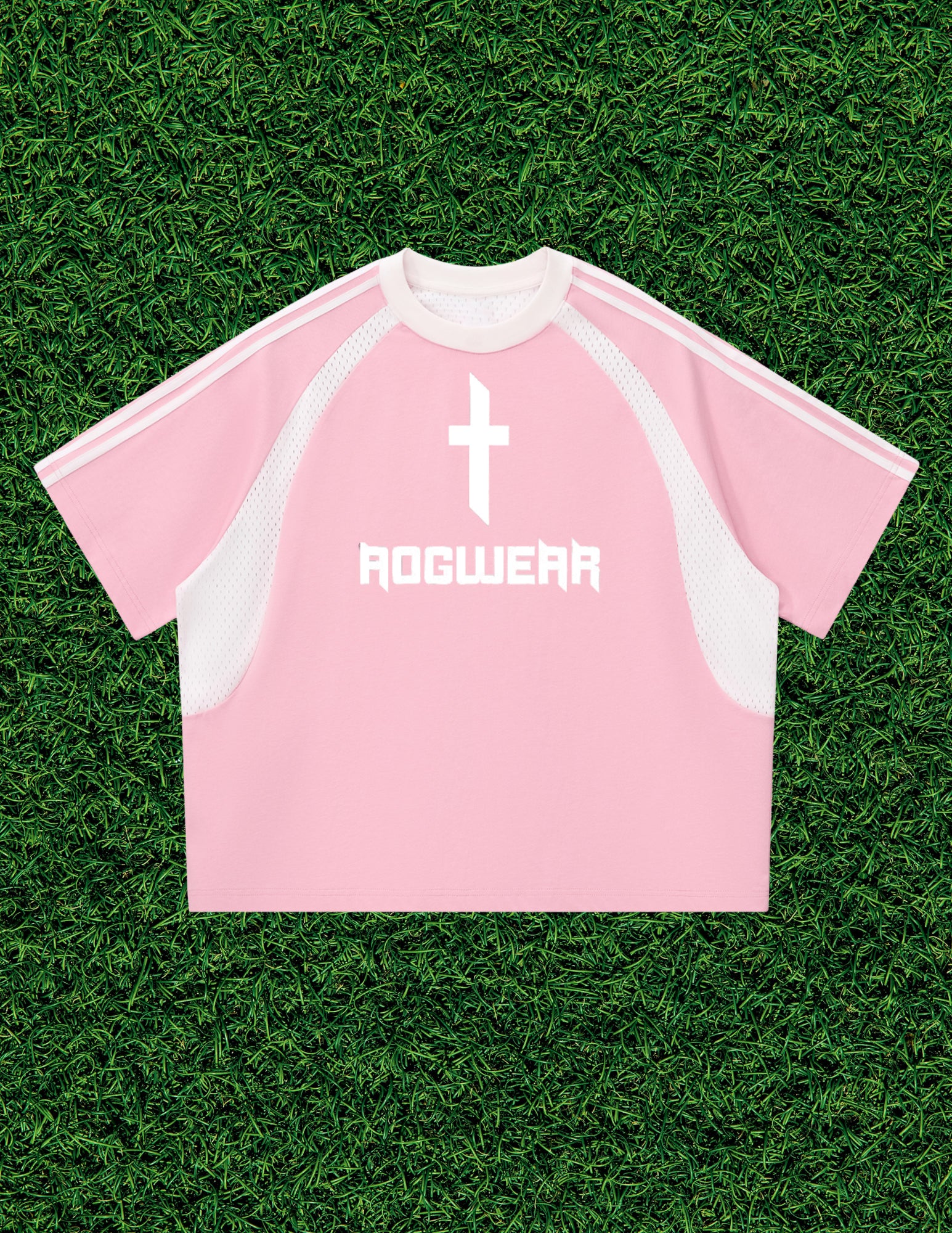 AOGWEAR "JESUS SAVES" IN JAPANESE. JERSEY MESH STYLE.
