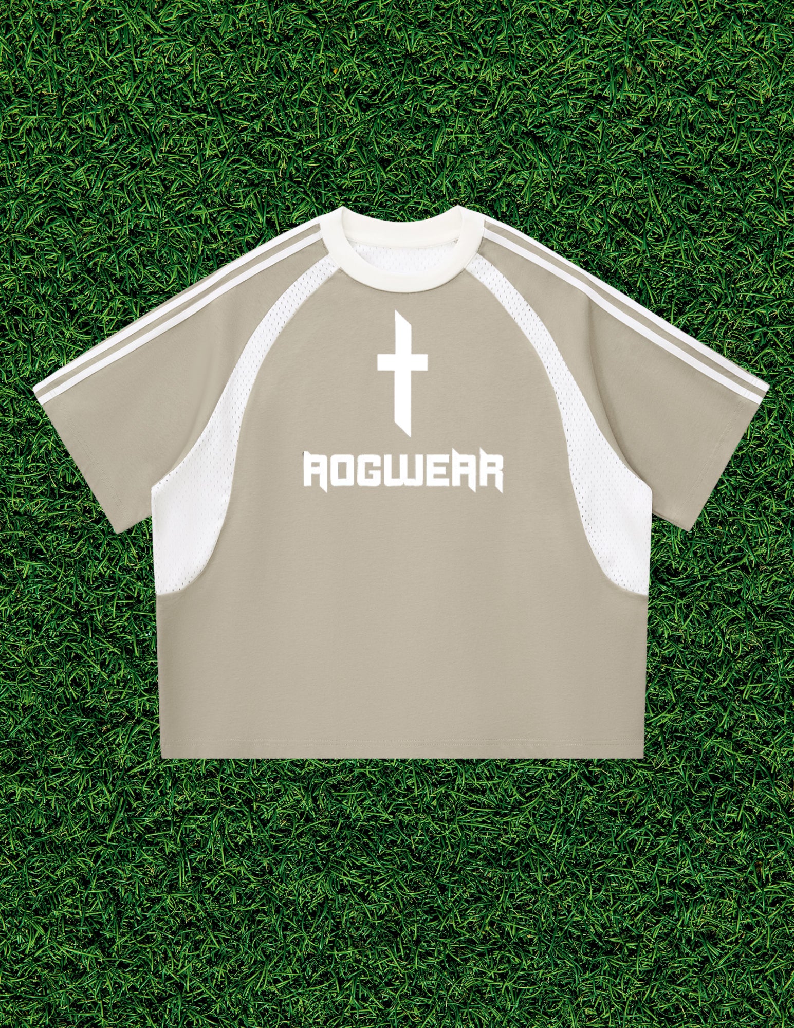 AOGWEAR "JESUS SAVES" IN JAPANESE. JERSEY MESH STYLE.