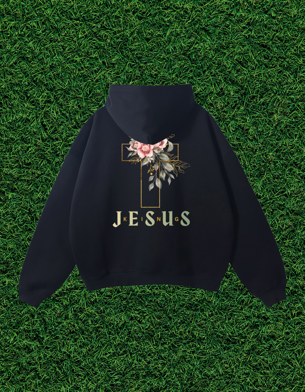 OGWEAR "JESUS IS KING" STREETWEAR OVERSIZED FLEECE HOODIE DESIGN EDITION.
