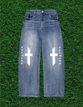 AOGWEAR SUN FADE HEAVYWEIGHT DENIM JEANS. (Prototype)