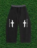 AOGWEAR PLAID WAISTBAND BARREL SWEATPANTS. (Prototype)